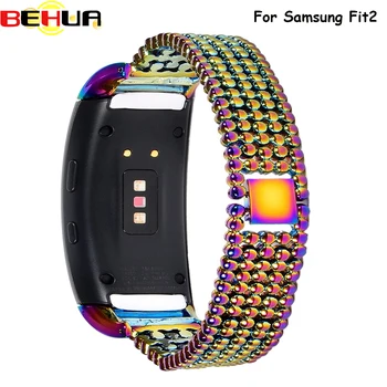 Vysoko Kvalitné hodinky band Náramok z Nerezovej Ocele Pásmo Pre Samsung Výstroj Fit2 SM-R360 Smart Hodinky Remienok Pre Výstroj Fit 2 Watchbands