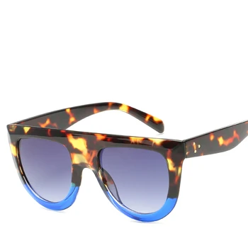 Vysoko kvalitné ženy móda 2018 trendy slnečné okuliare leopard Transparentné dámy veľký módne slnko glases oculos de sol feminino uv400
