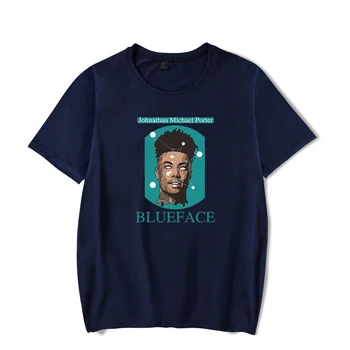 Vysoko Kvalitný Spevák a Rapper Blueface Ružové tričko Muži/Ženy Letné Módy Bežné Hip Hop tričko Tlač Blueface Krátke tričká