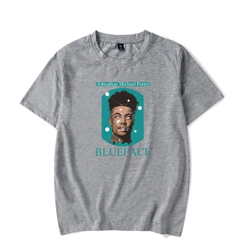 Vysoko Kvalitný Spevák a Rapper Blueface Ružové tričko Muži/Ženy Letné Módy Bežné Hip Hop tričko Tlač Blueface Krátke tričká