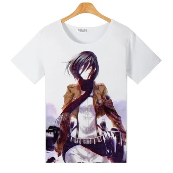 Vysoko-Q Unisex Anime Cos Útok na Titan T-Shirt Eren Mikasa Ackermana Bavlna Bežné Tričko Tee Tričko