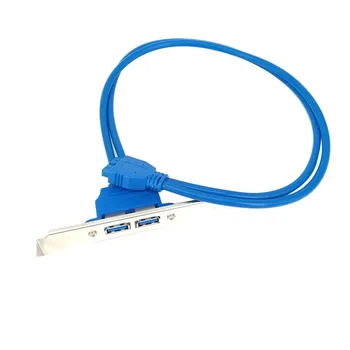 Vysokorýchlostné USB 3.0 Zadný Panel Rozšírenie Držiak na 20-Pin Hlavičky Kábel (2-Port) základná Doska PRE PC