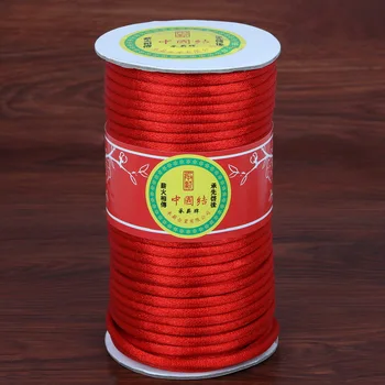 Vysoká Kvalita 5mm/7mm Červená kórejský Hodvábu Čínski Uzol Kábel Lištovanie Reťazec Kábel pre Šperky & Craft, Takže