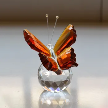 Vysoká Kvalita Crystal Zvierat Krásne Malé Motýľ Prírodné Kamene A Minerály, Remeslá Figúrka Pre Domáce Svadobný Darček Decor