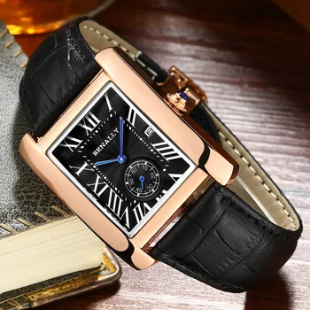 Vysoká Kvalita dátum Nepremokavé NÁMESTIE quartz Hodinky mužov, značka onola top kožené nádherné Páni elegantné pánske Náramkové hodinky