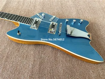 Vysoká kvalita prispôsobené kovové modrá jazz elektrická gitara, 
