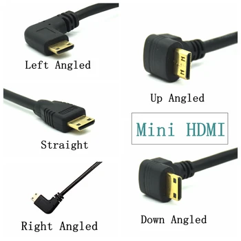 Vysoká Rýchlosť Mini HDMI-HDMI-Cable Pozlátené Jar Curl HDMI-Premium HDMI Kábel Pre Sony, Canon DSLR Nikon Kamery Videokamery