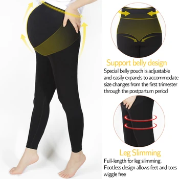 Vysoký Pás Tehotenstva Oblečenie v Materstve Legíny Ženy Brucho Podporu Leggins pre Tehotné Skinny Nohavice Body Shaping Nohavice