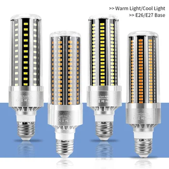 Vysoký Výkon LED, Kukurica Svetlo E27 LED Žiarovka 25W 35W 50W E26 LED Žiarovka Svetla 85V-265V Super Jasné Svetlo BEZ Blikania Bombillas 5730 SMD