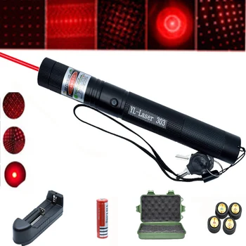 Vysoký Výkon Červené Laserové Ukazovátko 5MW Red Dot Lazer Svetlo Pero Výkonný Laser 10000 Meter 2 v 1Detachable Laserové Pero