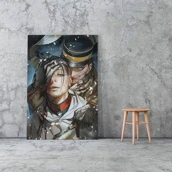 Vytlačené plátno HD Zlaté Kamuy Maľby, Anime, Japonsko Múr Umenia Plagátu Domova Žien Obrázky Obývacia Izba Modulárny Č Rámec
