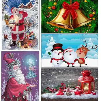 Vyšívanie 5d Diy Diamond Maľovanie Cross Stitch,Vianočný stromček,Santa Claus&cat,Diamant Výšivky Plné Námestie Diamond Mozaikové umenie