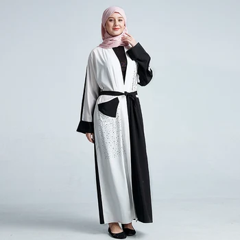 Výrobca mieste F8871 Moslimských cardigan šaty s diamond Abaya šaty dubaj Turecko sa predávajú ako horúce koláče