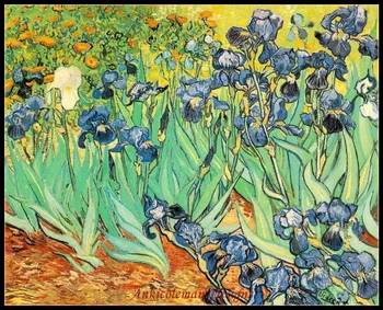 Výšivky Počíta Cross Stitch Súpravy na Vyšívanie - Remeslá 14 ct DMC farba DIY Arts Ručné Decor - Van Gogh, Irises