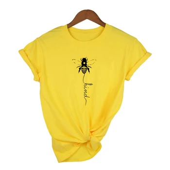 Včiel medonosných Ženy T-shirt Nech je to Včela Grafické Krátky Rukáv Košele Žena Camisas Ropa Mujer Estetika Vintage Top kórejský Harajuku