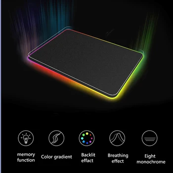 Všetky black RGB Non-Slip Gaming Mousepad Na PC Notebook Hráč, Veľké a Stredné/Malé Klávesnice Koberec Mat Podložka pod Myš Gumy Tabuľka Koberec