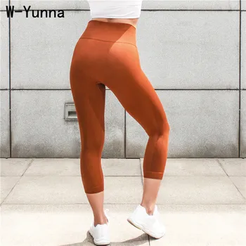 W-Yunna Farbou Vysoký Pás Slim Push Up Cvičenie Nohavice Fitness Bežné Nohavice Nylon Spandex Vysoko Elastický Legíny Ázijské Veľkosť