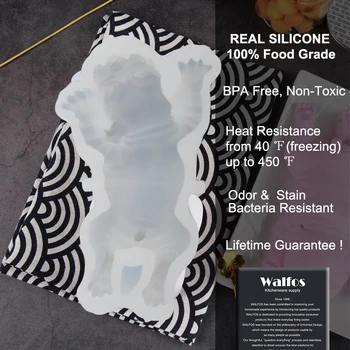 WALFOS Roztomilý Pes, Silikónové Formy Mousse Tortu 3D Shar Pei Plesne Ice Cream Jello Puding Výbuch Chladenie Nástroja Fondant Dekorácie