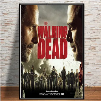 Walking Dead Teplej Sezóny 7 8 Televízny Seriál Zobraziť Plátno Maľovaní Plagátov A Vytlačí Na Stenu Obrázky A Abstraktné Dekoratívne Domova