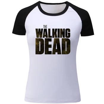 Walking Dead Zomble Ohnisko Odpoveď Tím Dizajn Dámske Dámy Tlač Grafické Tričko Krátky Rukáv Bavlna
