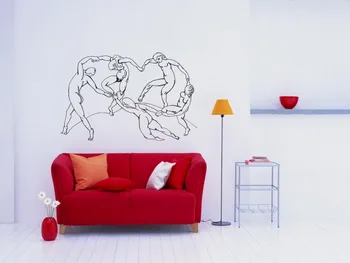 Wall Art inšpirovaný Henri Matisse Tanec vinyl na stenu kotúča, pre vašu obývaciu izbu a spálňu wall art decor Samolepky na Stenu JW135