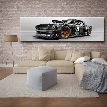Wall Art Obrázky Pre Obývacia Izba Posteli Domova Plagáty Ford Mustang Rtr Auto Športové auto, Maliarske Plátna HD Výtlačky Bez Rámu