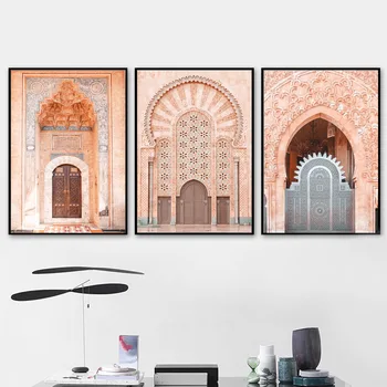 Wall Art Plátno Na Maľovanie Marocký Budovy Moslimskej Svätej Citácie Nordic Plagáty A Vytlačí Na Stenu Obrázky Na Steny V Obývacej Izbe Dekor