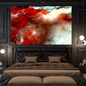 Wangart veľké veľkosti red cloud sky Olej Maľovanie na Stenu Obrázok Pre Obývacia Izba Plátno Moderného Umenia Plagátu A Tlač