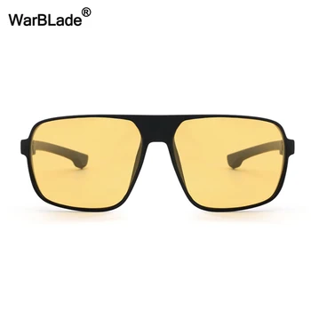 WarBLade Dizajn Značky Night Vision Okuliare Mužov Ovládač Polarizované slnečné Okuliare Žlté Šošovky, UV400 Ochrana, Bezpečnosť Jazdy Oculos