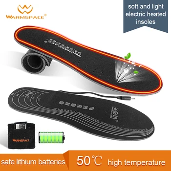 WARMSPACE elektrické vyhrievané vložky do topánok s nabíjateľné lítiové batérie, USB nabíjanie v teple v zime