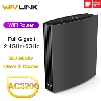 Wavlink Plný Gigabit Wireless Wifi Router Wave2 MU-MIMO AC3200 Wi-Fi Opakovač 5 ghz+2.4 G Extender Router ak Design Award Winner