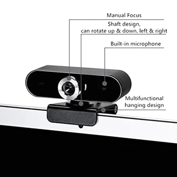Webkamera Webová Kamera so vstavaným Mikrofónom, USB Plug & Play pre Skype, Live Triedy Konferencie Video Kamera