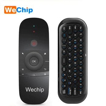 Wechip W1 Mini Air Mouse Gyro Snímanie 2.4 G Diaľkové Contro anglický alebo ruský Bezdrôtová Klávesnica pre Android Smart TV Box mini PC
