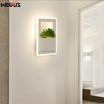 (WECUS) NOVÉ Umenie rastlinné steny ľahké, jednoduché, moderné, nočné lampy, tvorivé osobnosti uličkou obývacia izba chodba svietidlo nástenné svietidlo
