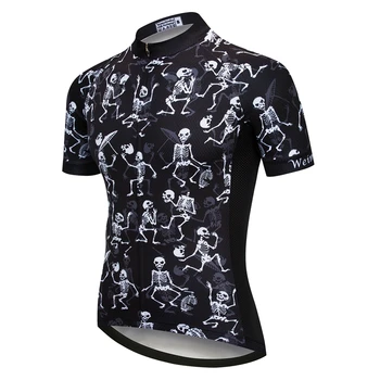 Weimostar Značky Black Lebky Cyklistika Jersey Tričko Cestnej MTB Bike Jersey Mužov Polyester Požičovňa Nosenie Zjazdové Cyklistické Oblečenie