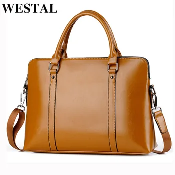 WESTAL žien aktovku PU kožené laptop taška pre lady taška pre dokument módny návrhár luxusné značky taška pre dievča kabelka 937