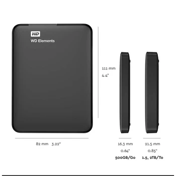 Western Digital WD Elements Portable pevný disk 1 TB 2TB 4TB Externý hdd 2,5 palca s rozhraním USB 3.0 Pevného Disku na Pôvodný pre PC, notebook