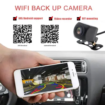 WIFI HD Auto Zadnej Kamery Bezdrôtové Auto Zozadu Vodotesný Mobilný Telefón, Fotoaparát s videozáznamom pre IOS Android Telefónu