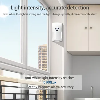 WiFi Home Security Bezdrôtový Alarm Zvonček Anti-zlodej PIR Snímač Pohybu Detektor Senzor Pet-imunitný Tuya APLIKÁCIE Real-time Control