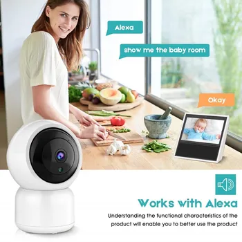 WiFi Kamera Mini Bezpečnostné Kamery PTZ s Automatickým Sledovaním Alexa Kamery Domov 1080P HD Tuya IP Kamera pre Dieťa Starostlivosť o Domáce Sledovanie