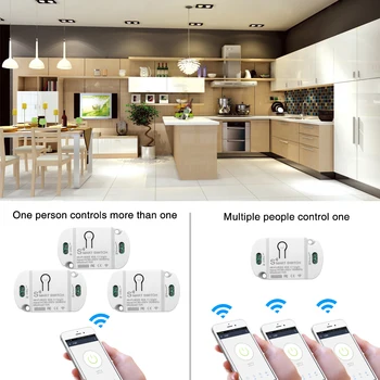 Wifi ovládací prepínač bezdrôtového diaľkového ovládania relé Tuya Inteligentný Regulátor 220V DIY smart home modul môže byť použitý s Amazon Alexa