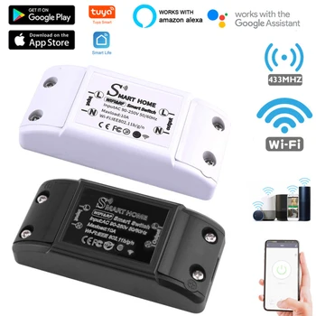 WiFi RF 433 Tuya Inteligentný Život WiFi Spínač, Diaľkové Ovládanie Spínač svetiel Modul Štyri Kontrolné Metódy Podpory Domovská stránka Google, Amazon Alexa