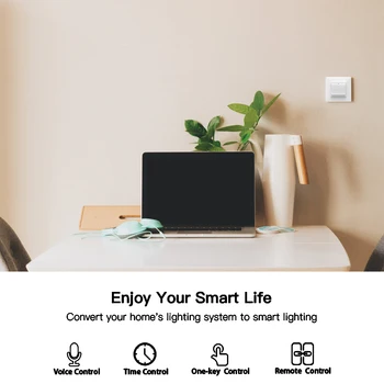 WiFi Smart Svetlo vypínač Voľne Vymeniteľné Odnímateľný Tuya Bezdrôtového Diaľkového Ovládania Hlasové Ovládanie s Alexa Domovská stránka Google