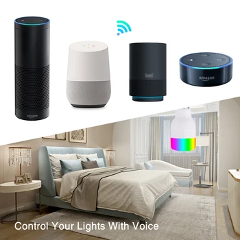 WiFi Smart Žiarovky Inteligentné Farebné LED Žiarovka 7W RGBW APLIKÁCIU Diaľkové Ovládanie Práce s Alexa Google pre Smart Home E27 E26
