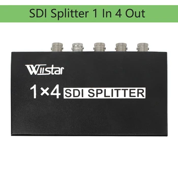 Wiistar SDI Splitter 1x4 Video Converter 1 do 4 z SDI Extender Converter, 1x4 Podpora 3G/HD/SD-SDI 1080P pre Video Monitor