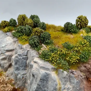 WikingMilitary scenár simulácie ker vegetácie vlak železničnej výstavby piesku na šírku stromu modelu diy materiál vyhovuje