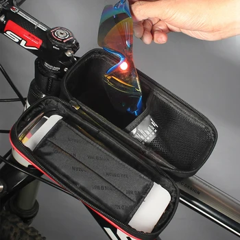 WILD MAN Rainproof Cyklistické tašky Rám Prednej Hornej rámovej Trubky Cyklistická Taška Reflexné 6.5 v Telefóne Prípade dotyková obrazovka Taška MTB telefón taška