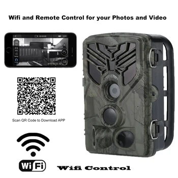 Wild WIFI APP Chodník Fotoaparát, Bluetooth Ovládanie Live Show Lov Kamery WIFI830 20MP 1080P Nočného Videnia Voľne žijúcich živočíchov Dohľad