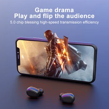Willkey L21 L22 TWS Bluetooth 5.0 Bezdrôtové Slúchadlá Slúchadlá Stereo Super Bass Sound Headset pre iPhone Samsung Telefóny, Slúchadlá