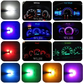 WLJH 10x Auto T5 LED Lampy S Pätica Auto Twist Zásuvky Dash Svetlo Prístrojový Panel Klastra LED Pre BMW E34 E36 E32 E38 E31 M3 Z3